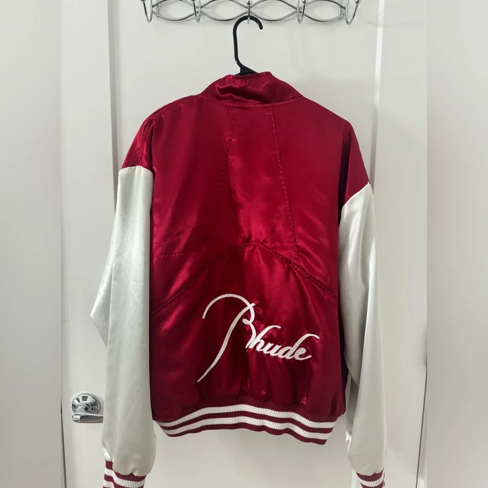 Rhude Varsity Jacket, Medium Size, Color: Red and White - Picture 2 of 4